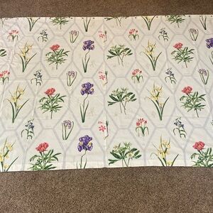 Botanical print shower curtain